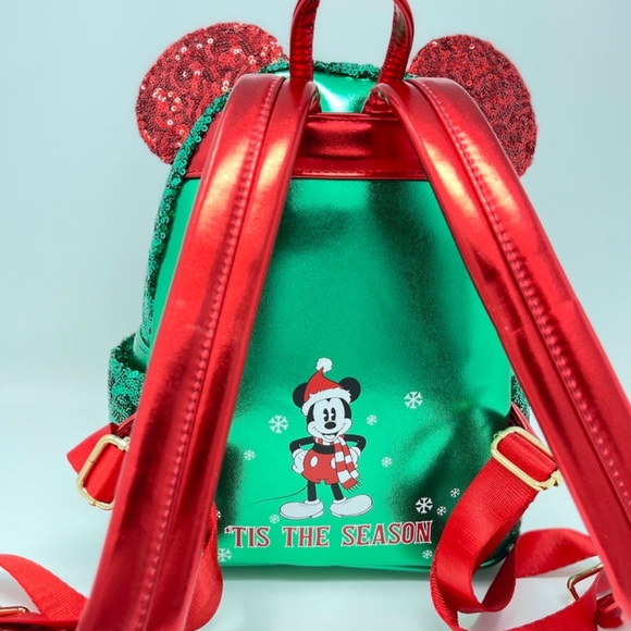 Holiday Exc-Loungefly'Tis the Season' Red& Green Sequin Mini BP, STARBUCKS combo - Picture 7 of 9